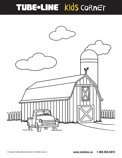 Barn Colouring Page