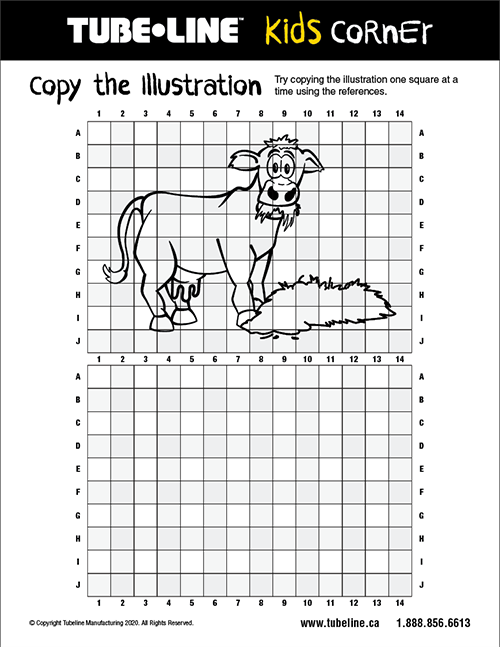 Copy the Drawing - Grazing Cow